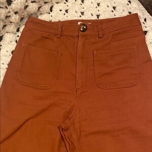 J.O.A. Women's Flare Jeans in Rust